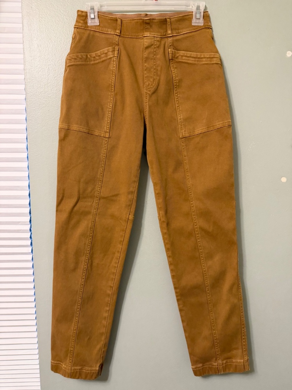 SPANX Stretch Twill Straight Leg Pants Women’s Small In Honey Glow - Picture 4 of 8